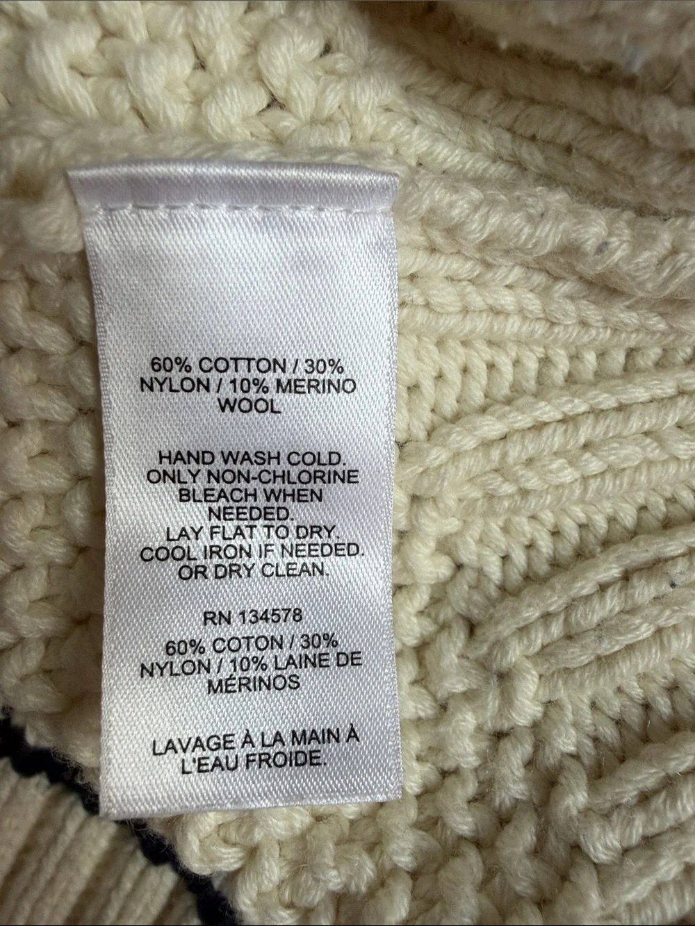 Vineyard Vines Tipped Island Fisherman Mock Neck Sweater Women’s Small - Picture 9 of 9
